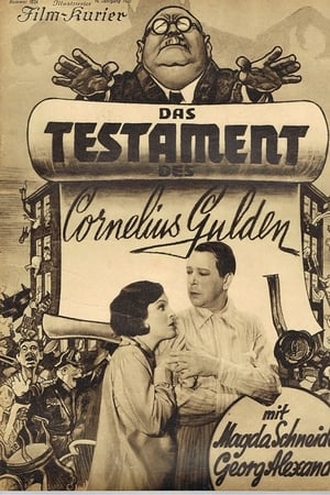 Poster Das Testament des Cornelius Gulden 1932