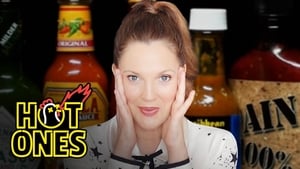 Image Drew Barrymore Has a Hard Time Processing While Eating Hot Wings