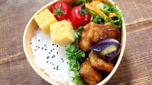 Image Salmon Menchi-Katsu Bento & Chicken-Nasu with 4S Sauce Bento
