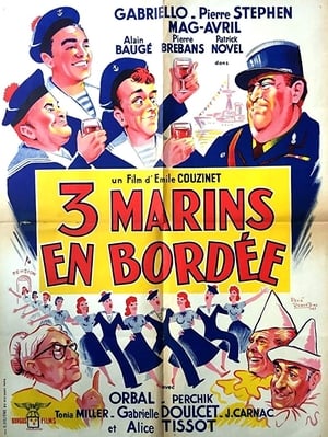 Poster Trois marins en bordée 1957