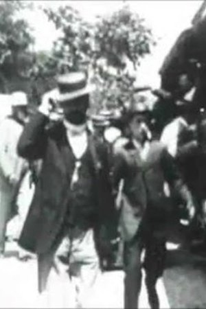 Poster Tramway à vapeur et passagers 1896