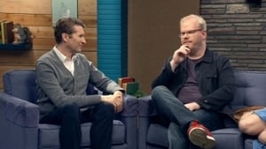 Image Jim Gaffigan Wears a Blue Jacket & Plum T-Shirt