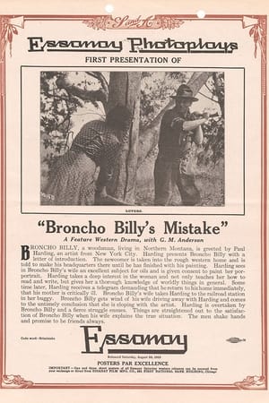 Poster Broncho Billy's Mistake (1913)