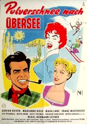 Poster Pulverschnee nach Übersee 1956