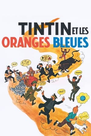 Poster Kuifje en de Blauwe Sinaasappels 1964