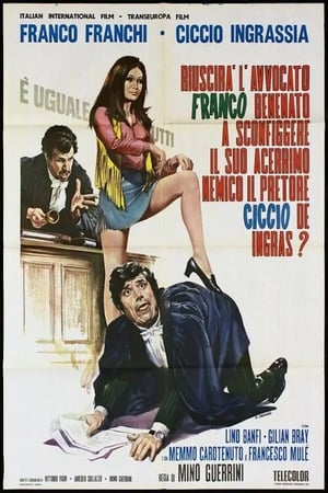 Poster Riuscirà l'avvocato Franco Benenato a sconfiggere il suo acerrimo nemico il pretore Ciccio De Ingras? (1971)