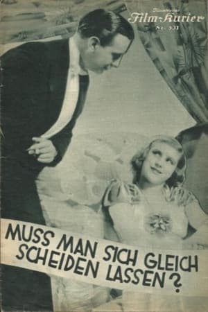 Poster Muß man sich gleich scheiden lassen (1933)