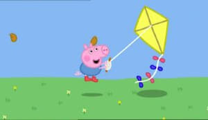 Peppa Pig Flying a Kite