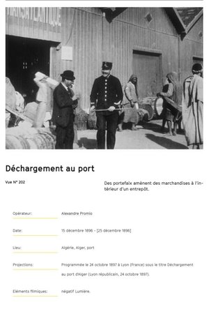 Poster Alger : déchargement au port 1896