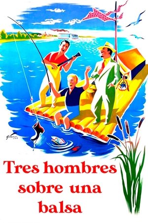 Tres hombres sobre una balsa