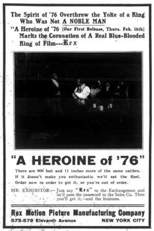 Poster A Heroine of '76 1911
