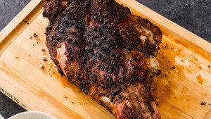 Grilled Lamb and Cheesecake still