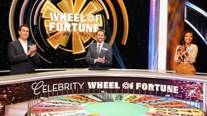 Celebrity Wheel of Fortune Rob Riggle, Joe Tessitore, and Jeannie Mai