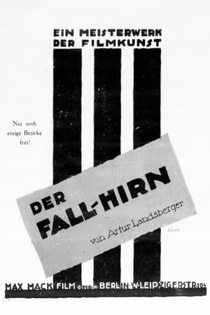 Poster Der Fall Hirn (1917)