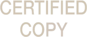 Certified Copy