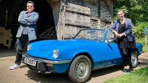 Celebrity Antiques Road Trip Dom Joly and Pauline McLynn