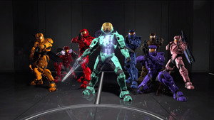 Red vs. Blue backdrop