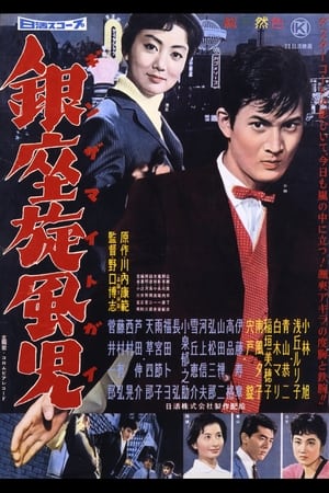 Poster 二階堂卓也　銀座無頼帖　銀座旋風児 1959