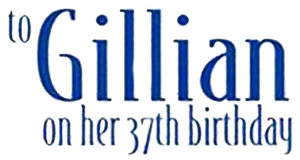 To Gillian on Her 37th Birthday
