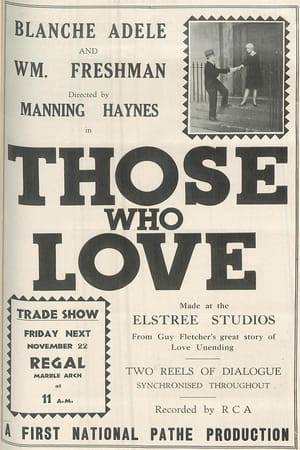 Poster Those Who Love (1929)