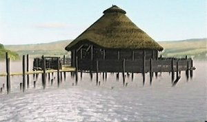 Image Loch Tay, Perthshire, Scotland - The Crannog in the Loch