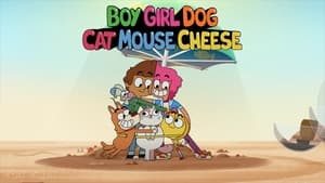 poster Boy Girl Dog Cat Mouse Cheese