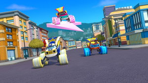 Super Wheels vs. The Green Queen still