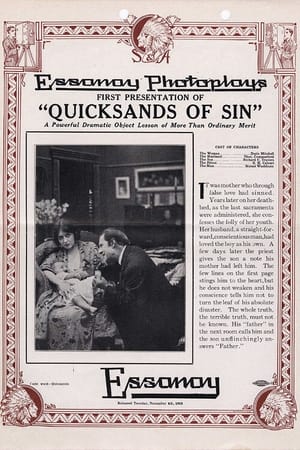 Poster Quicksands of Sin (1913)