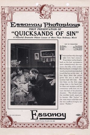Poster Quicksands of Sin 1913