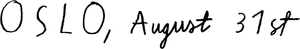 Oslo, August 31st — Logos 4