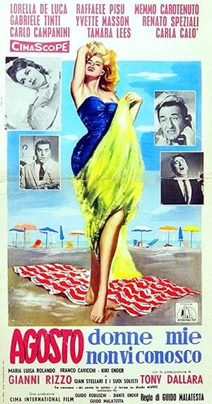 Poster Agosto, donne mie non vi conosco 1959