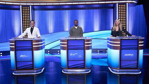 Still from Quarterfinal 6: Kevin Negandhi, Domonique Foxworth and Madelyn Burke