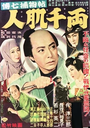 Poster Denshichi Torimonocho: Senryo Human Skin (1954)