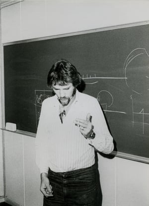 Poster Illustrated conversation with Professor Lars Kristiansson 1985