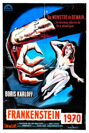 Poster Frankenstein contre l'homme invisible 1958