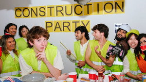 Tricking 25 People into Building our Couch by Throwing a Construction themed Halloween Party