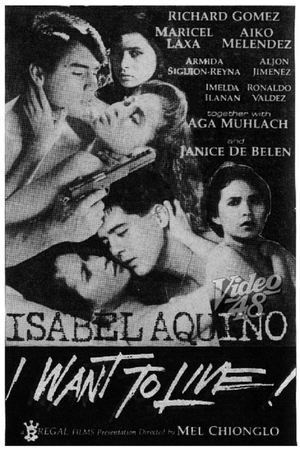 Poster Isabel Aquino: I Want to Live (1991)