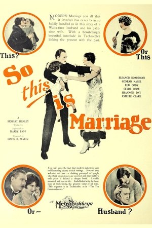 So This Is Marriage poster