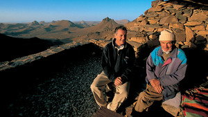 Sahara with Michael Palin backdrop