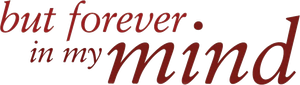 But Forever In My Mind