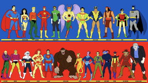 Challenge of the Super Friends backdrop