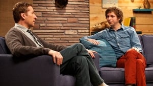 Comedy Bang! Bang! Michael Cera Wears a Blue Denim Shirt & Red Pants