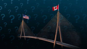 Still from Why has a bridge become a source of tension between Canada and the United States?