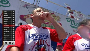 Still from Nathan's Famous Hot Dog Eating Contest