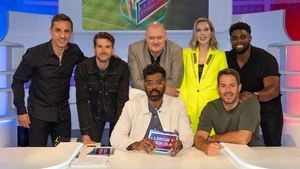 Image Gary Neville, Joel Dommett, Dara O Briain & Katherine Ryan