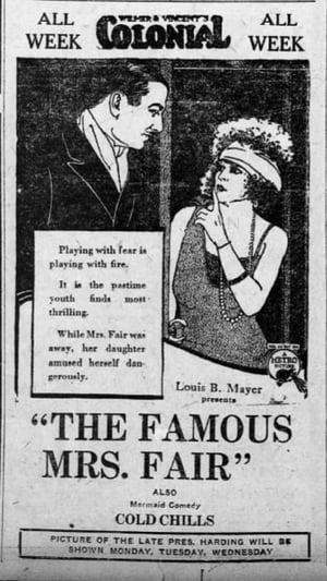 Poster The Famous Mrs. Fair 1923