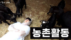 Still from LEE JAEHYUN's challenging farm volunteering experience💦