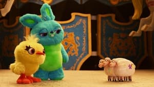 Pixar Popcorn Fluffy Stuff with Ducky and Bunny: Three Heads