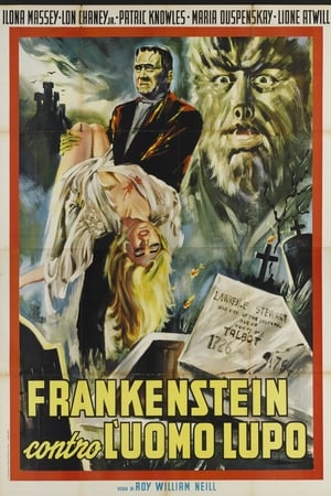 Poster Frankenstein contro l'uomo lupo 1943