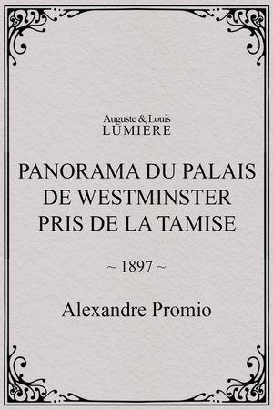 Poster Panorama du palais de Westminster pris de la Tamise 1897